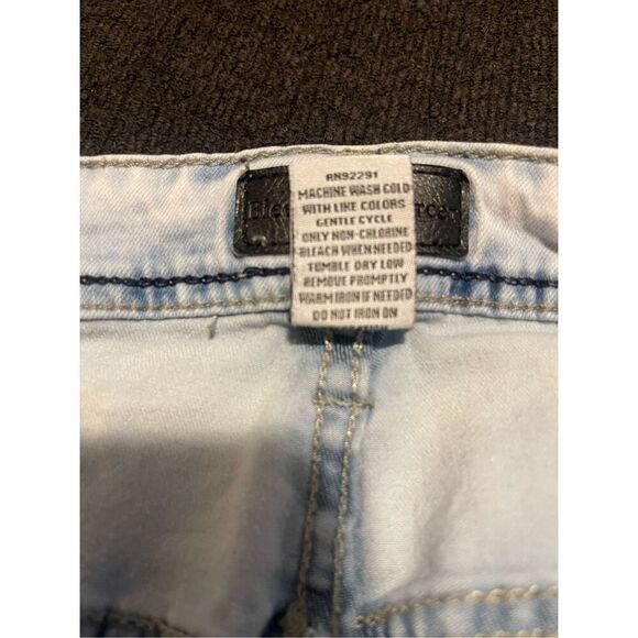 Bleecker & Mercer Men Blue Distressed Slim Fit 5-Pocket Stretch Jeans Size 34/32 - Picture 10 of 14